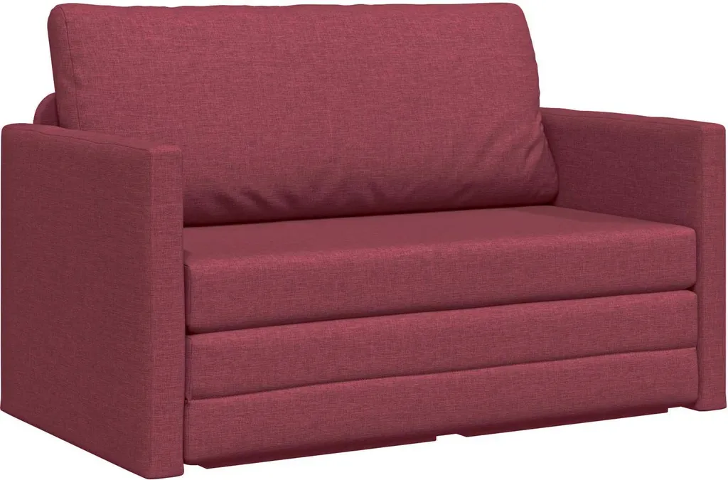 Canapé-lit d'appoint 110 cm bordeaux - Idéal studio et chambre d'amis