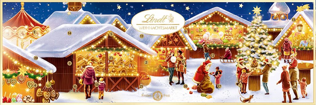Lindt Adventskalender "Weihnachtsmarkt" 250g Produktbild 