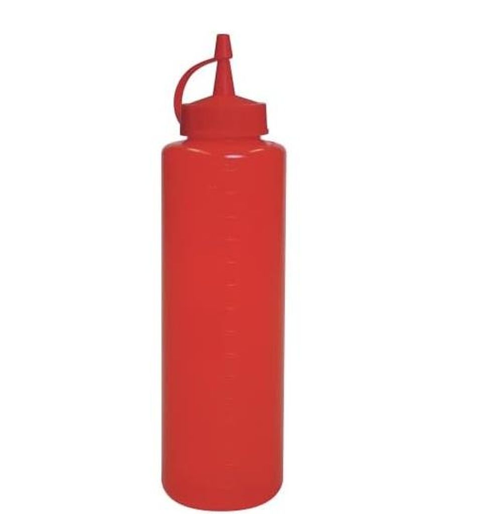 Spenderflasche Ketchupspender Quetschflasche Soßenspender Dosierflasche 750ml Rot
