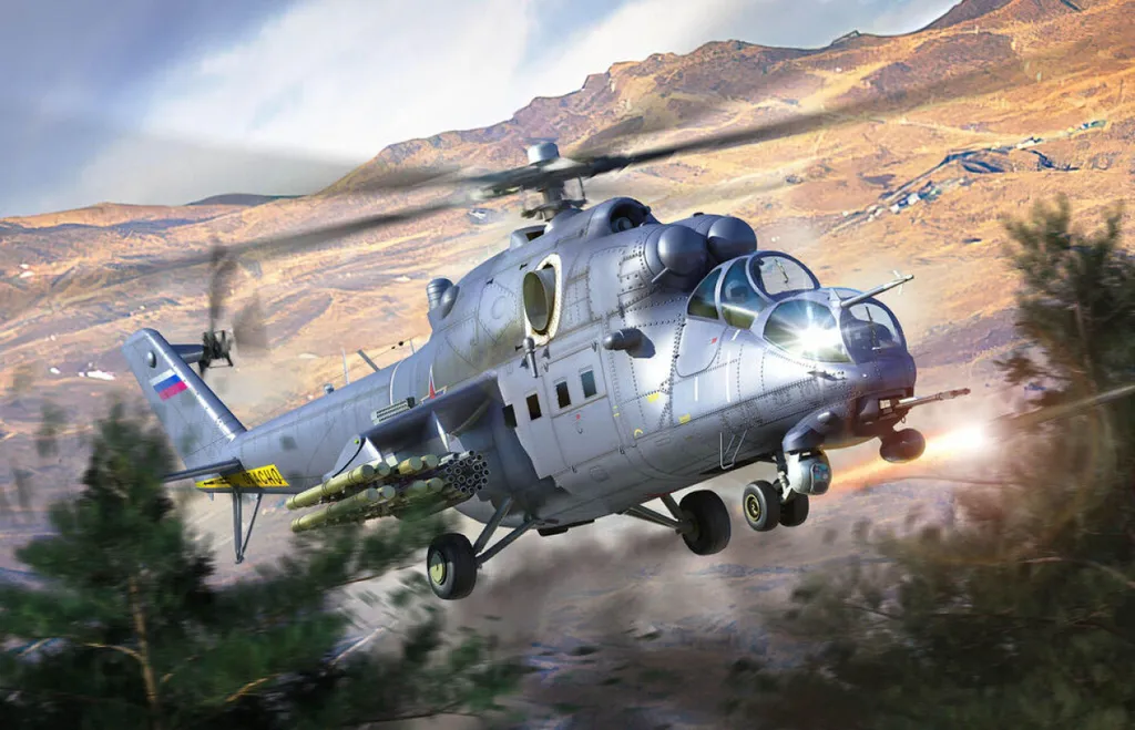 Maquette à monter Hélicoptère Mi-35M Hind-E 1:48 de Haute Qualité