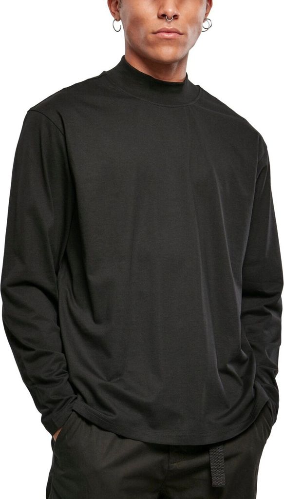 Urban Classics Heavy Boxy Mock Neck Longsleeve schwarz - XXL