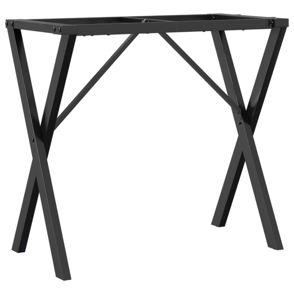 Esstisch-Gestell in X-Form 80x40x73 cm Stahl