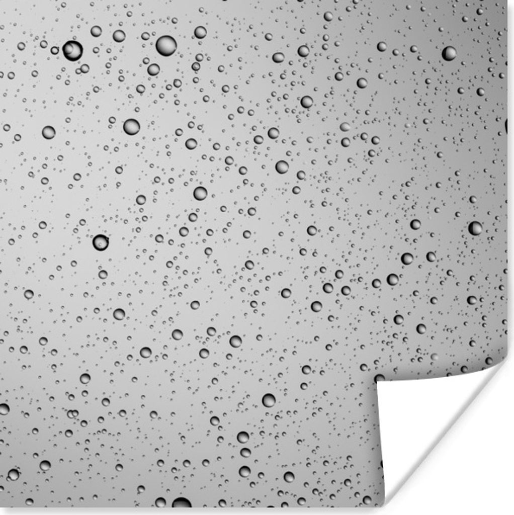 MuchoWow Poster Wassertropfen auf einem Glas 100x100 cm - Babyzimmer