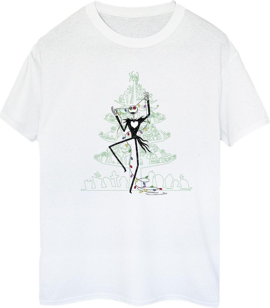Disney - "The Nightmare Before Christmas" T-Shirt für Damen BI41730 (S) (Weiß)