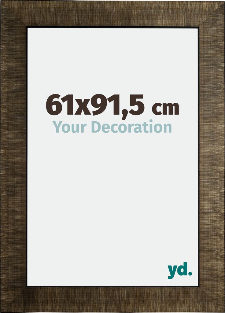 Bilderrahmen, 61x91.5 cm, Champagner Gebürstet, Holz, Leeds