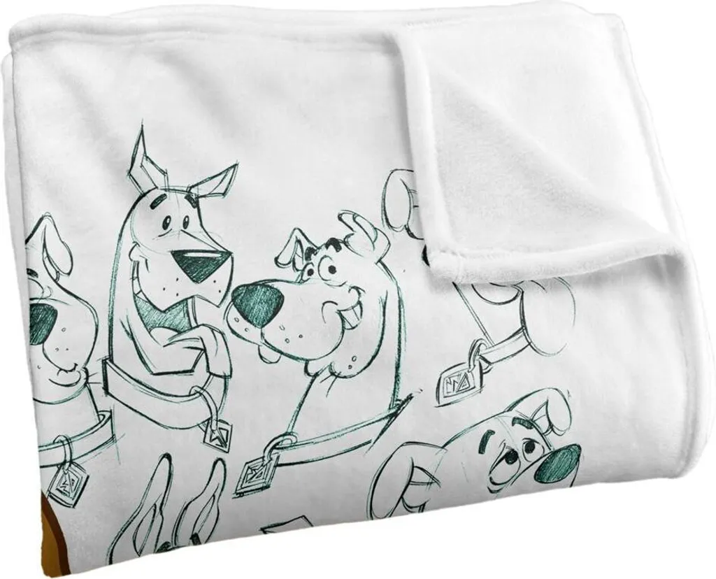 Plaid Scooby Doo Multicolore en Douce Microfibre Couverture de Lit