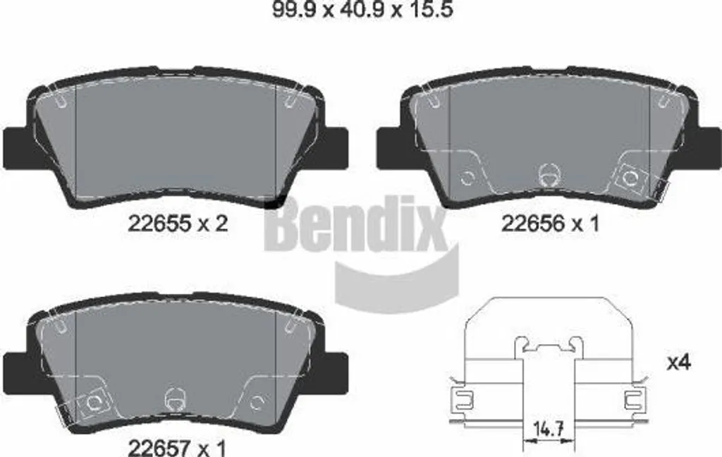 Plaquettes BENDIX BPD1635 Haute Résistance pour Tucson et Sportage IV