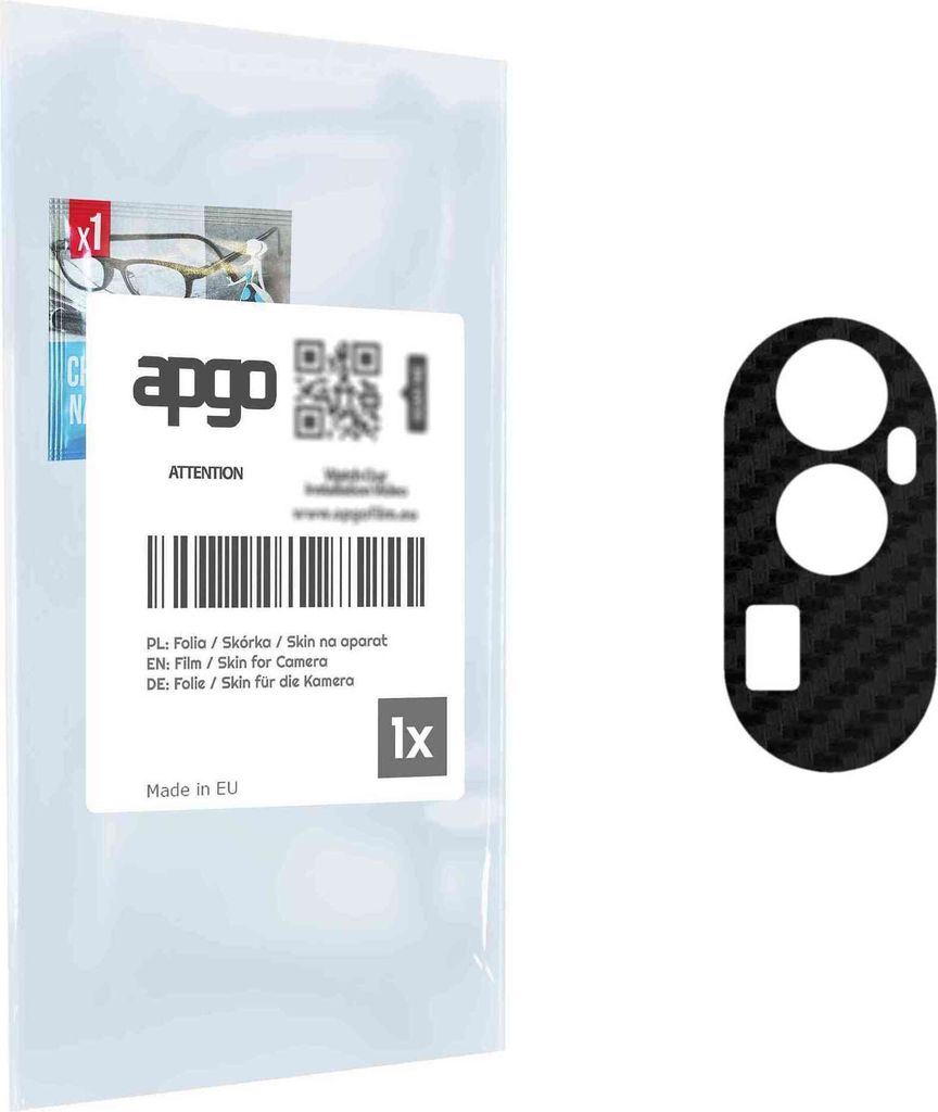 apgo Objektivschutz-Folie, Kameraschutz kompatibel mit Oppo Reno10 Pro Plus PHU110, Carbon-Imitation, Rückseite Schutzfolie für Kamera-Insel, Hin...