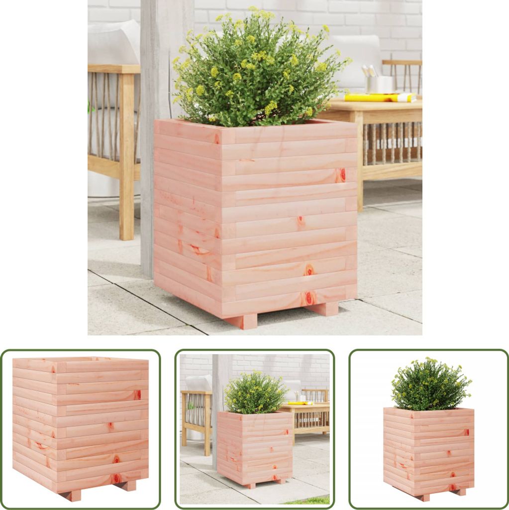 The Living Store Pflanzkübel 40x40x49,5 cm Massivholz Douglasie