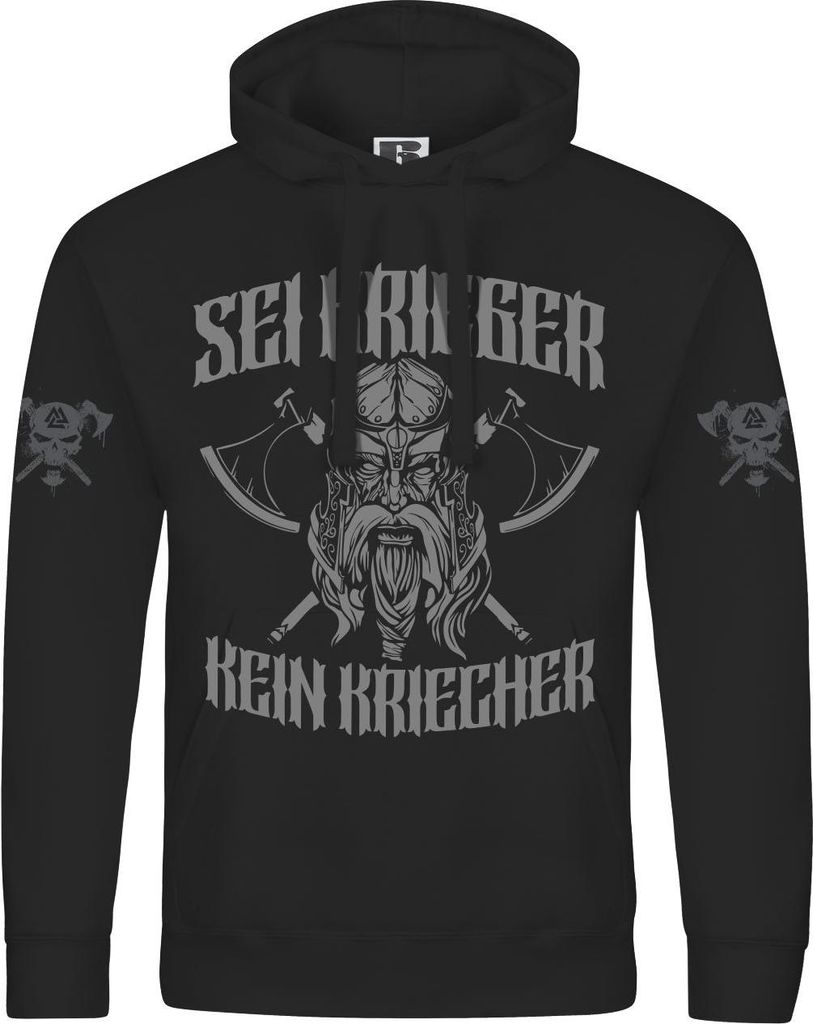 Herren Kapuzenpullover Nordmänner Sei Krieger Kein Kriecher