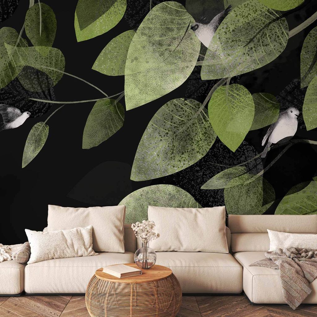 Selbstklebende Folie Fototapete - Bird Holidays - Third Variant 147x105 cm Blätter b-A-0908-a-d