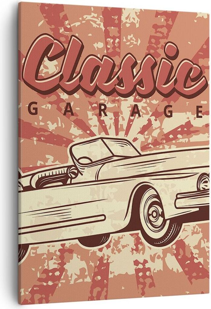 Bild auf Leinwand - Leinwandbild - Einteilig - Auto klassisch - 50x70cm - Wand Bild - Wanddeko - Wandbilder - Leinwanddruck - Kunstdruck - Wanddeko...