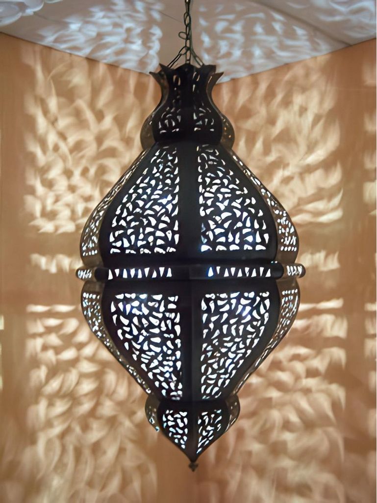 Orientalische Lampe Pendelleuchte Meknes E27 Lampenfassung | Marokkanische Design Hängeleuchte Leuchte aus Marokko | Orient Lampen für Wohnzimmer...