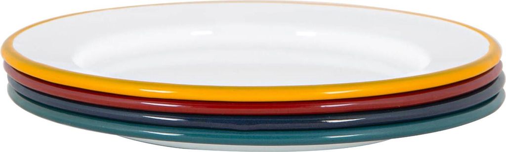 Argon Ta Weiße Emaille-Beilagenteller – 20 cm – 4 Farben