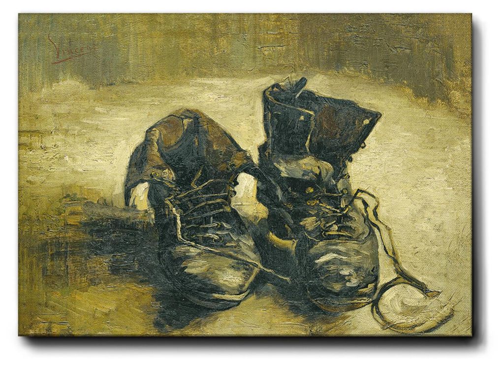 Giallobus - Schuhe 2 - Vincent Van Gogh - 50L x 35B cm - Bild - Premium Loom Canvas mit hoher Dicke