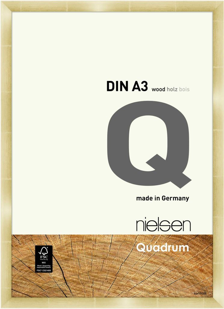 nielsen Holz Bilderrahmen Quadrum, 29,7x42 cm (A3), Gold