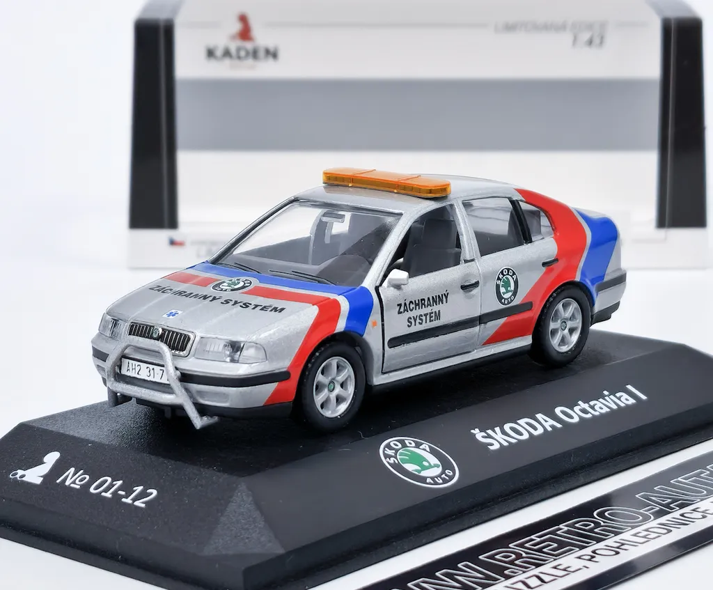 Miniature Skoda Octavia I Narimex 1:43 Véhicule de Sauvetage KADEN Rare