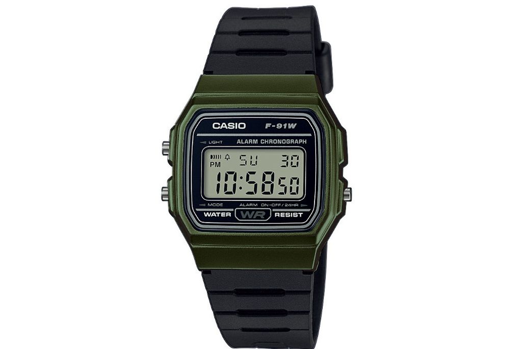 Casio Collection Retro Uhr Digitaluhr F-91WM-3AEF