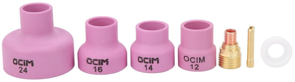 Keramik-Schweißbecher-Set, Aluminiumoxid-Brenner-Gaslinsen-Set, Industriebedarf TIGP‐9/20 1.6