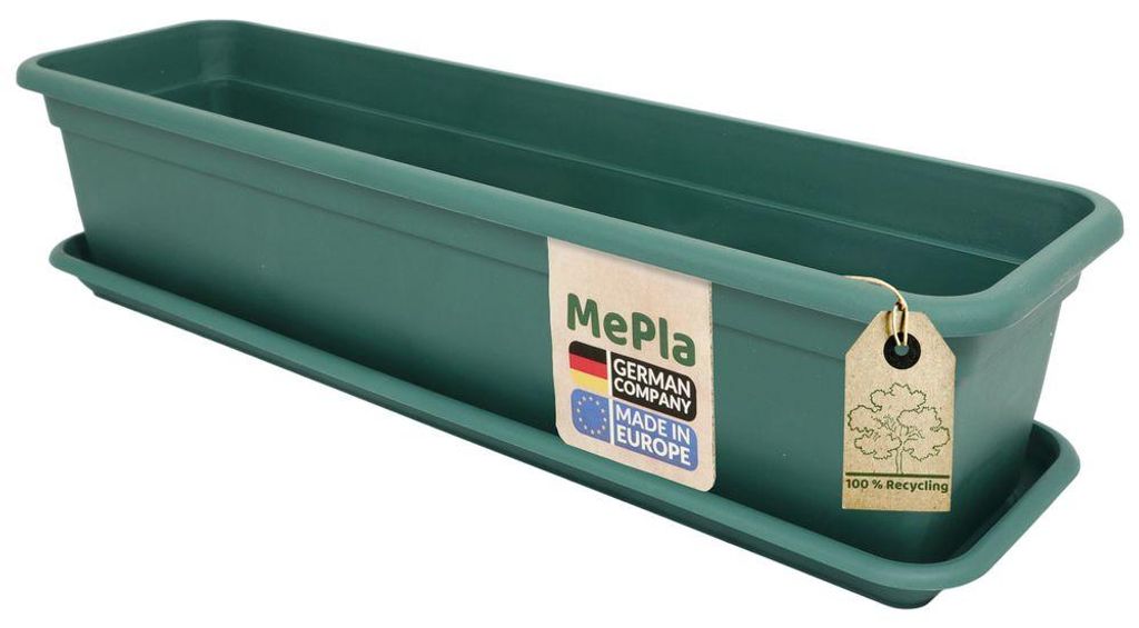 MePla - Set - Balkonkasten Balcony 80 cm + Untersetzer - Produktbild 