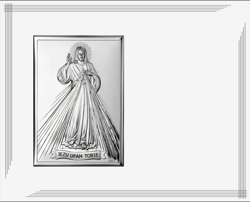 Tableau de dévotion Jésus argenté : retrouvez la paix intérieure