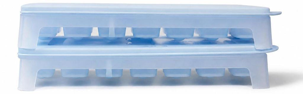 TUPPERWARE Gefrier-Behälter Eiswürfler (2) hellblau-weiß Produktbild 