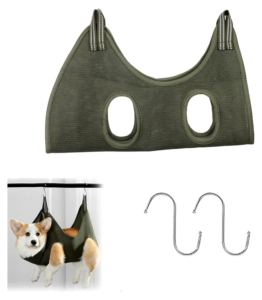 Claw Care For Cats Dog And Cat Care Hammock Hängematte Katze Multifunctional Pet Care Harness (grün)