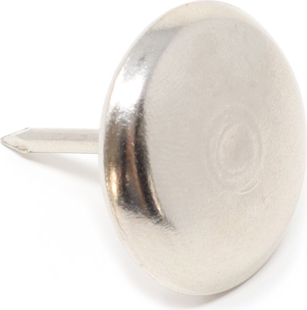 Adsamm | 4 x Metallgleiter mit Nagel | Ø 25 mm | Silber | rund | Möbelgleiter mit Stift in von Adsamm