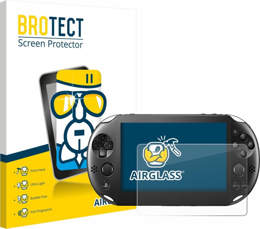 BROTECT Schutzglas für Sony Playstation PS Vita Slim Schutzfolie Panzer Folie Glas Display Schutz klar