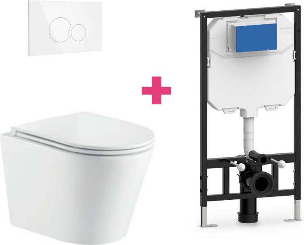 Wand-WC TURIN Komplett-Set weiß