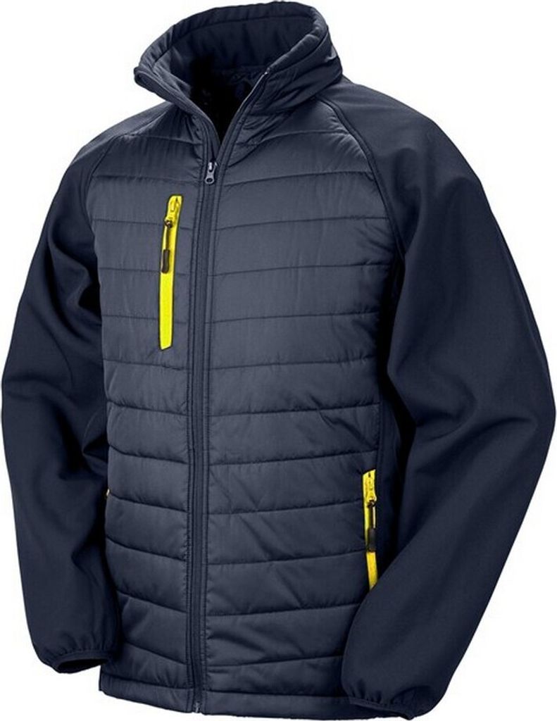 Result - "Compass" Steppjacke für Herren/Damen Uni RW8758 (L) (Marineblau/Gelb)