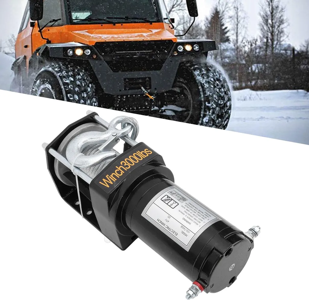 Treuil Électrique 3000lbs 12V - Solution de Remorquage Anti-Enlisement - 4