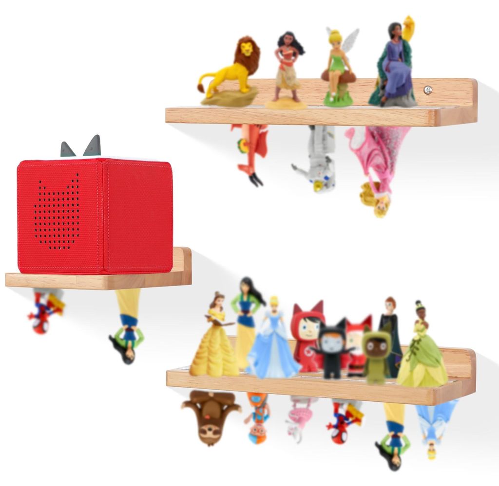Für Toniebox Starterregal – Magnetisches Wandregal aus Holz für Tonie-Figuren und Toniebox-Aufbewahrung, kompatibel mit dem Toniebox Player, id...