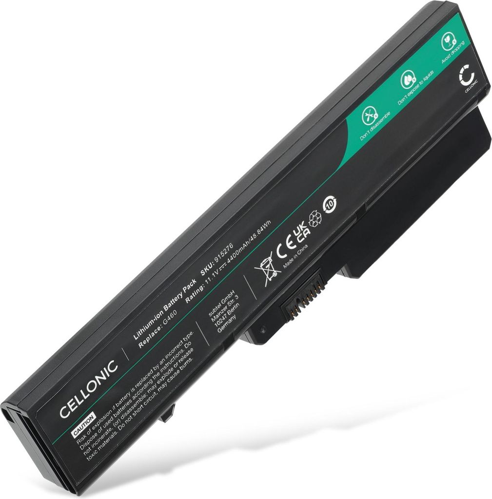 CELLONIC 1x Akku für Notebook Kompatibel mit Lenovo IdeaPad Z565A, V360, G560, B575e - (4400mAh, 11.1V)
