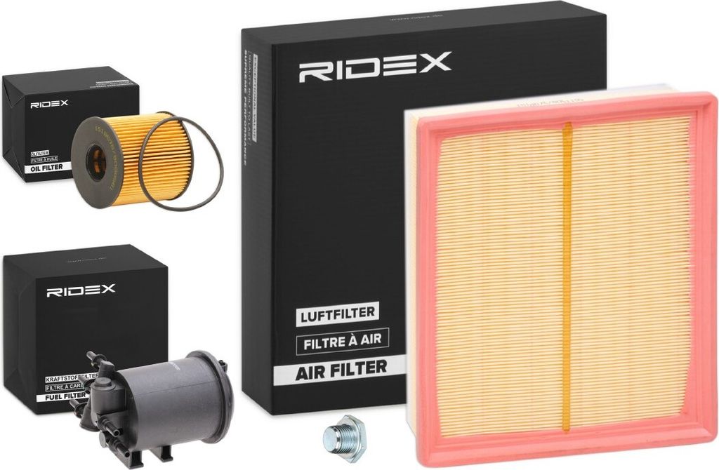RIDEX Filterset Inspektionspaket Filtersatz für RENAULT MASTER II Kasten (FD) MASTER II Pritsche/Fahrgestell (ED/HD/UD) MASTER II Bus (JD) für NI...