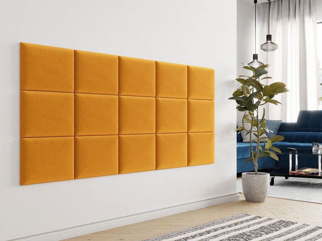 Čalúnený nástenný panel 40x30 PAG - žltý Obrázok produktu 