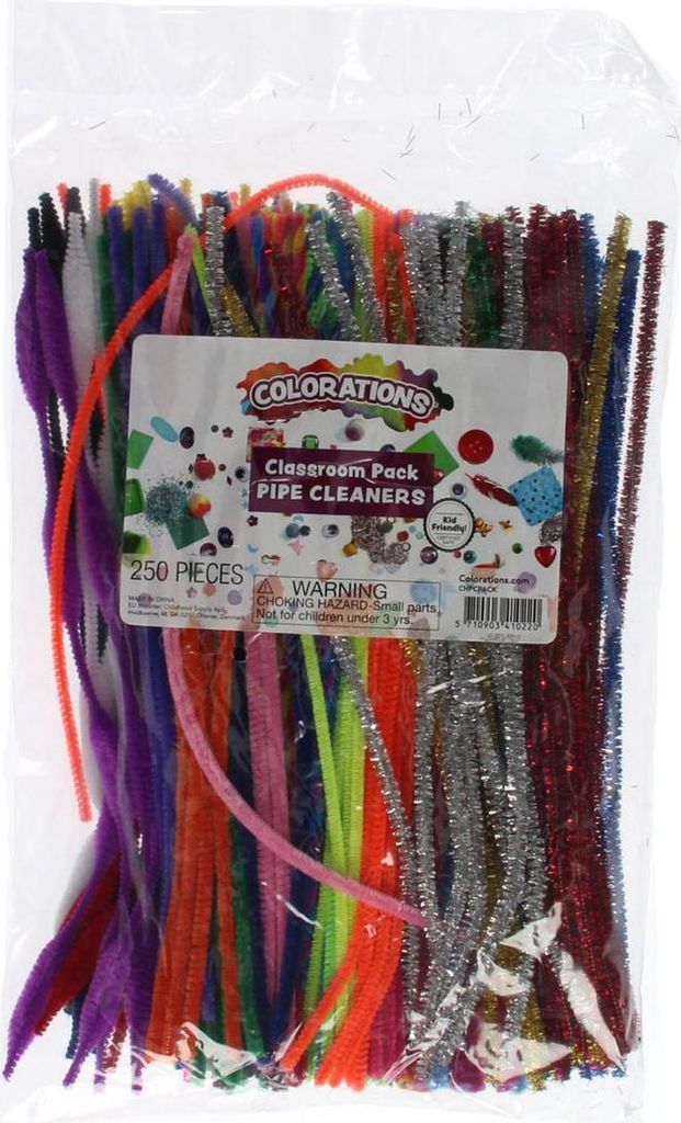 Colorations Chenilledraht Bastelset - 250 Stück bunte Bastelideen
