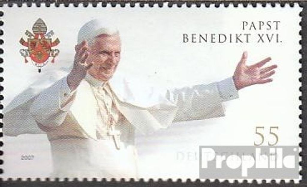 Briefmarken BRD (BR.Deutschland) 2007 Mi 2599 (kompl.Ausg.) postfrisch Papst