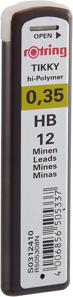 ROTRING Feinmine Dose Feinminen 12 Stück 0,3 HB Obrázok produktu 