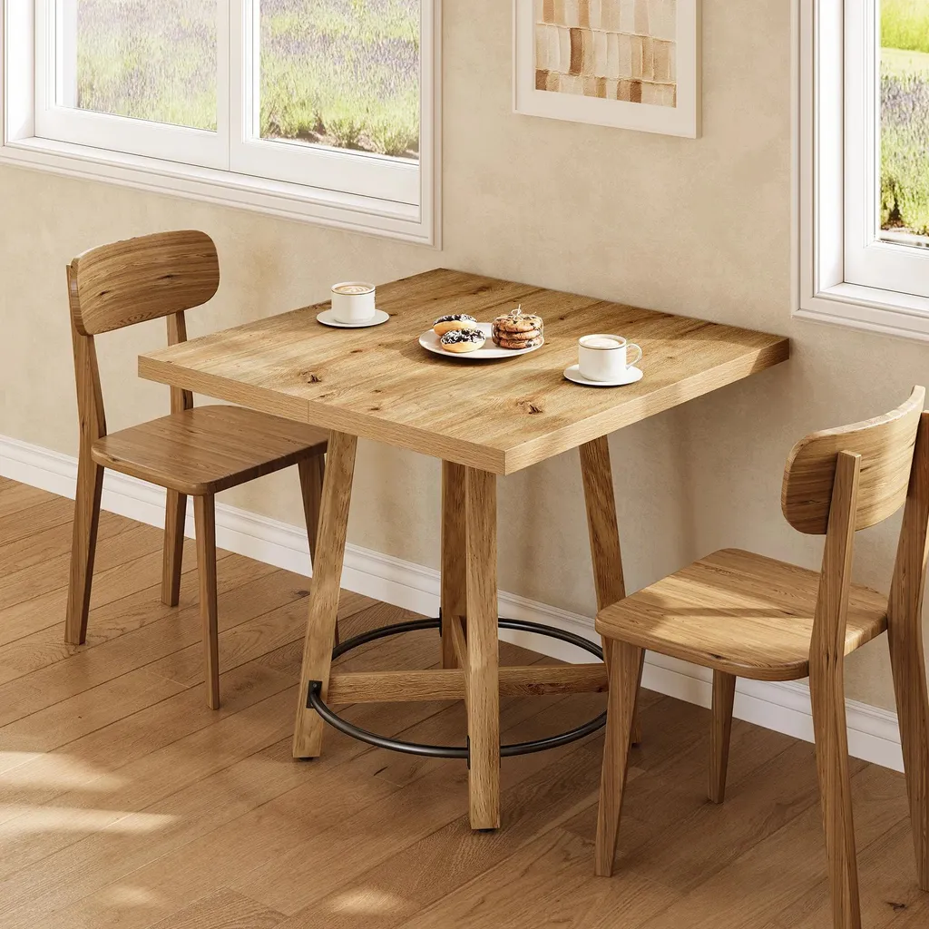 Table à manger peu encombrante 80x80 cm - La solution pour petits espaces - 4