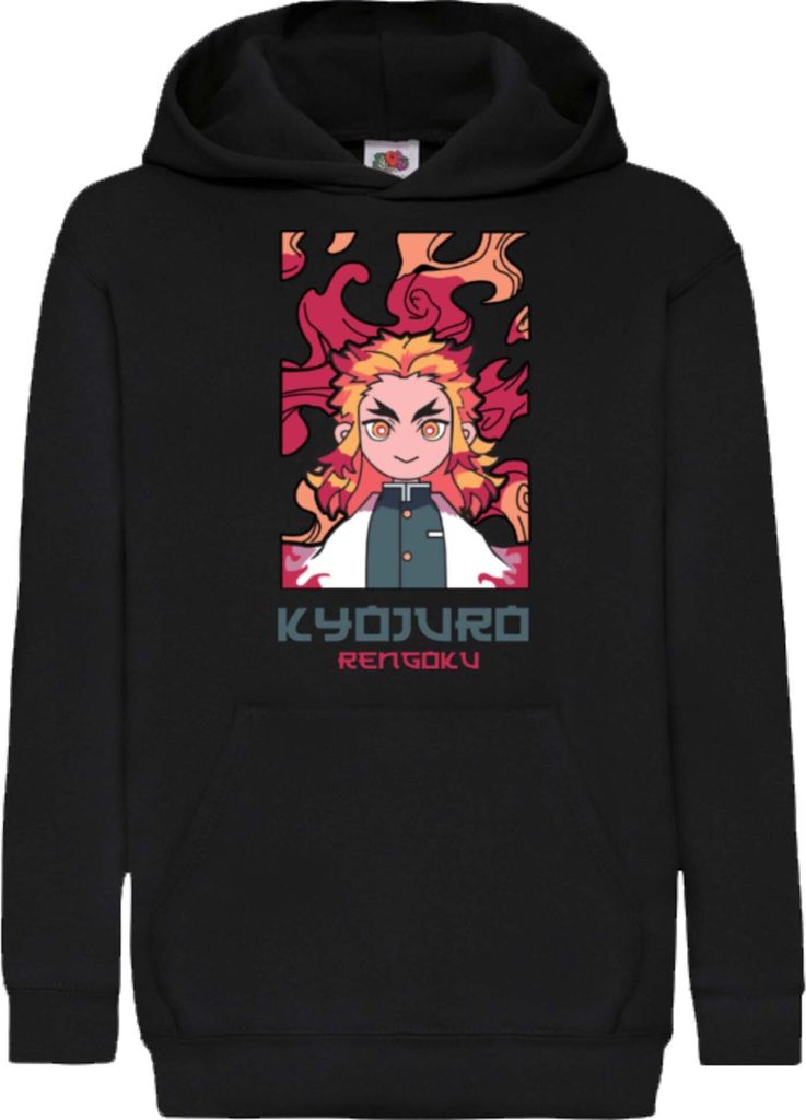 Kinder Kapuzenpullover Japan Anime Manga Demon Anime Slayer Zenitsu Agatsuma 03, 5-6 Jahr - 116 / Schwarz