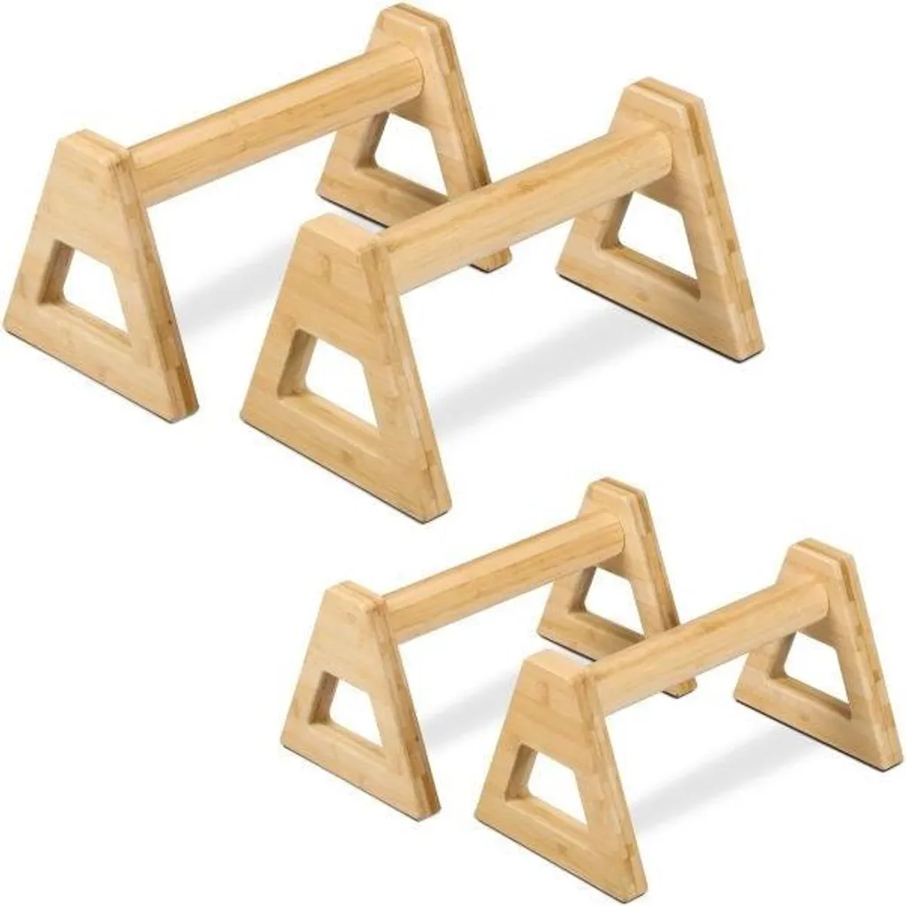 Poignées développé couché en bambou anti-douleur poignet lot de 4 pièces