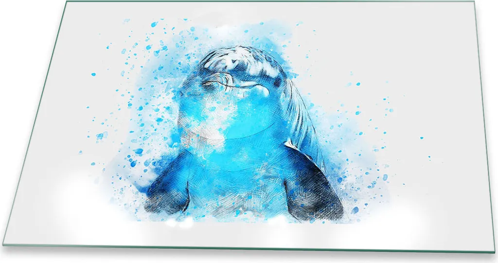 Copri Piano Cottura 80x52 Vetro Blu Naturale - Protezione e Design