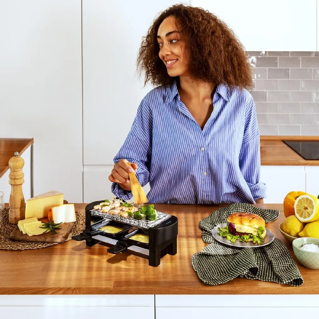 Raclette Cecotec Cheese&Grill 3200 AllStone - 320W avec Pierre - Compact