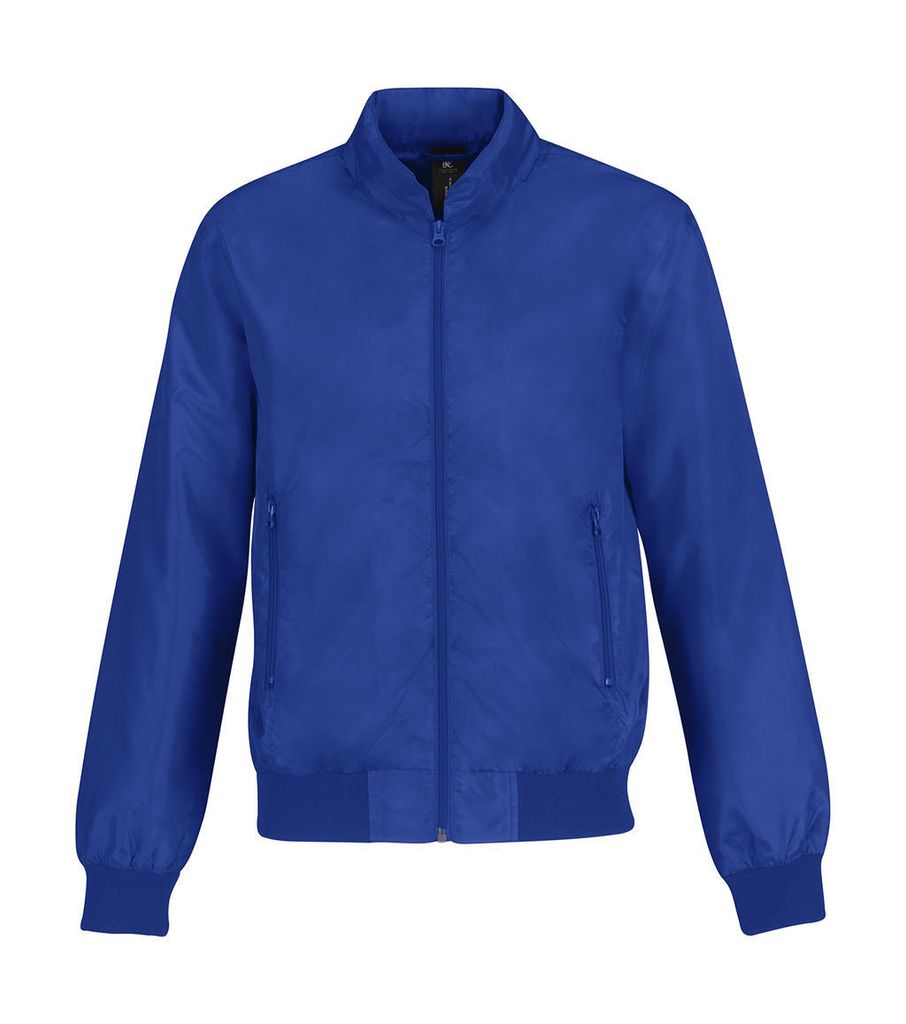 B&C Herren Jacke Windjacke Kragen Outdoor Trooper Übergangsjacke Basic, Größe:S, Farbe:Royal/Neon Orange