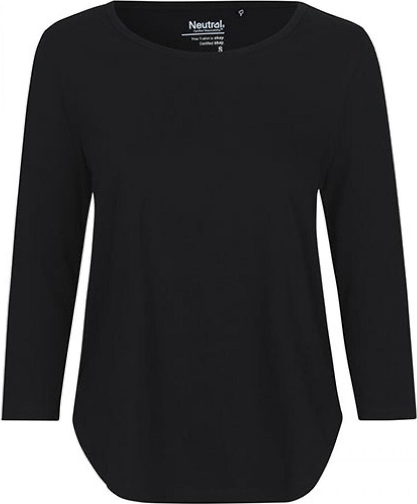Neutral O81006 | Damen Three Quarter Sleeve T-Shirt - 3/4-Ärmel - Farbe: Black - Größe: L