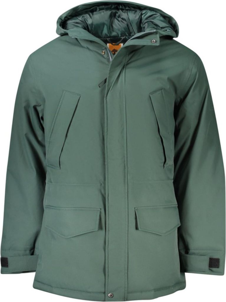 Grüne Herrenjacke mit Kapuze – Praktisch mit Taschen und Reißverschluss