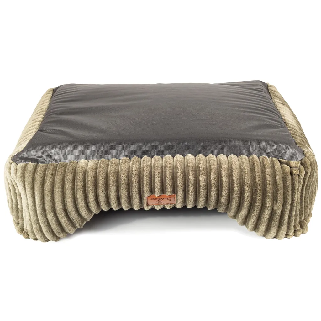 Cuccia Cani Boutique ZOO S 75x65 Verde Oliva | Look Scamosciato Lavabile - 7