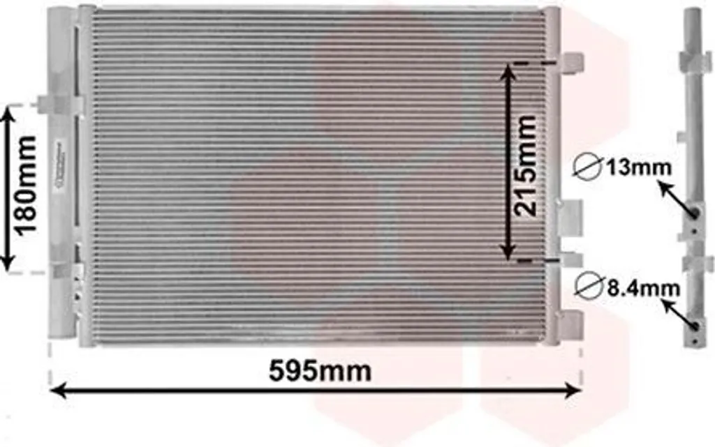 Condenseur de climatisation auto pour Hyundai i20 - Marque VAN WEZEL