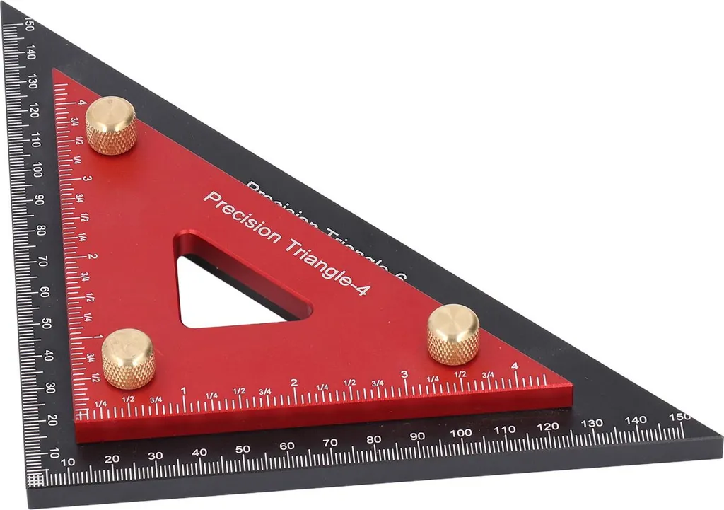 Outil de menuiserie double triangle 4/6 pouces en aluminium robuste